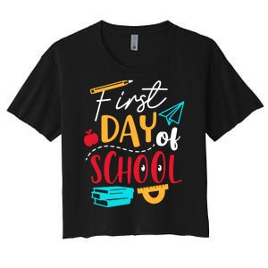 First Day Of School Cute Gift Women's Crop Top Tee