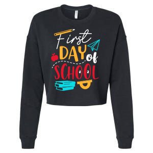 First Day Of School Cute Gift Cropped Pullover Crew