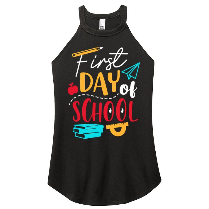 First Day Of School Cute Gift Women's Perfect Tri Rocker Tank