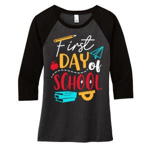 First Day Of School Cute Gift Women's Tri-Blend 3/4-Sleeve Raglan Shirt