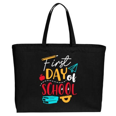 First Day Of School Cute Gift Cotton Canvas Jumbo Tote