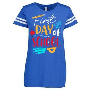 First Day Of School Cute Gift Enza Ladies Jersey Football T-Shirt