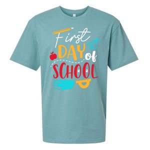 First Day Of School Cute Gift Sueded Cloud Jersey T-Shirt