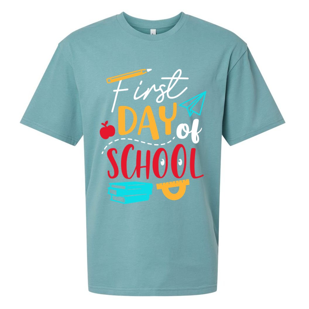 First Day Of School Cute Gift Sueded Cloud Jersey T-Shirt