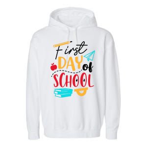 First Day Of School Cute Gift Garment-Dyed Fleece Hoodie