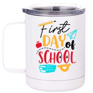 First Day Of School Cute Gift 12 oz Stainless Steel Tumbler Cup