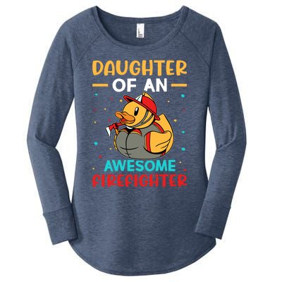 Firefighter: Daughter Of An Awesome Firefighter Cute Gift Women's Perfect Tri Tunic Long Sleeve Shirt