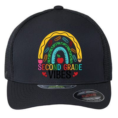 First Day Of 2Nd Grade Team Second Grade Vibes Rainbow Gift Flexfit Unipanel Trucker Cap