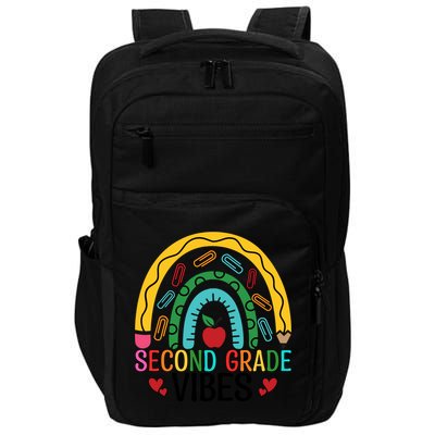 First Day Of 2Nd Grade Team Second Grade Vibes Rainbow Gift Impact Tech Backpack