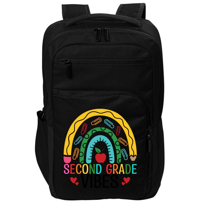 First Day Of 2Nd Grade Team Second Grade Vibes Rainbow Gift Impact Tech Backpack