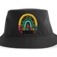 First Day Of 2Nd Grade Team Second Grade Vibes Rainbow Gift Sustainable Bucket Hat