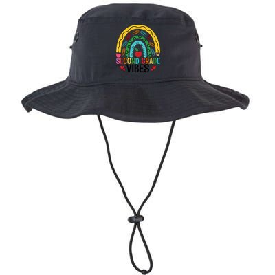 First Day Of 2Nd Grade Team Second Grade Vibes Rainbow Gift Bucket Hat