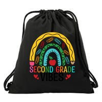 First Day Of 2Nd Grade Team Second Grade Vibes Rainbow Gift Drawstring Bag