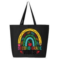 First Day Of 2Nd Grade Team Second Grade Vibes Rainbow Gift 25L Jumbo Tote