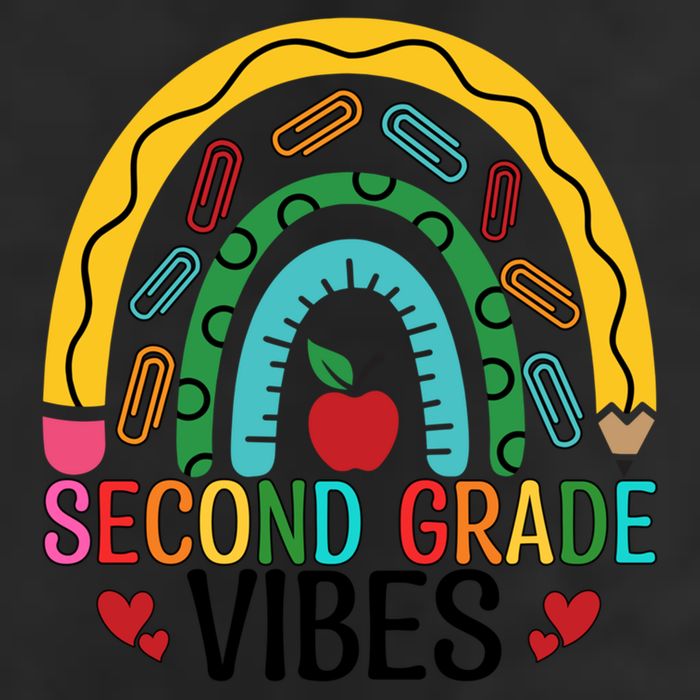 First Day Of 2Nd Grade Team Second Grade Vibes Rainbow Gift 25L Jumbo Tote
