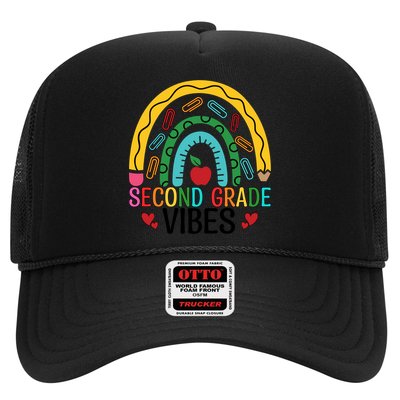 First Day Of 2Nd Grade Team Second Grade Vibes Rainbow Gift Trucker Hat