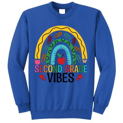First Day Of 2Nd Grade Team Second Grade Vibes Rainbow Gift Sweatshirt