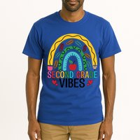 First Day Of 2Nd Grade Team Second Grade Vibes Rainbow Gift Tall T-Shirt