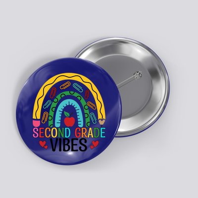 First Day Of 2Nd Grade Team Second Grade Vibes Rainbow Gift Button