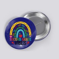 First Day Of 2Nd Grade Team Second Grade Vibes Rainbow Gift Button
