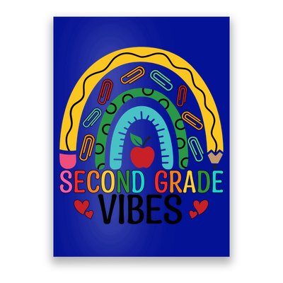 First Day Of 2Nd Grade Team Second Grade Vibes Rainbow Gift Poster