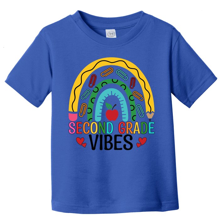 First Day Of 2Nd Grade Team Second Grade Vibes Rainbow Gift Toddler T-Shirt