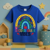 First Day Of 2Nd Grade Team Second Grade Vibes Rainbow Gift Toddler T-Shirt