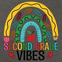 First Day Of 2Nd Grade Team Second Grade Vibes Rainbow Gift Cotton Canvas Backpack