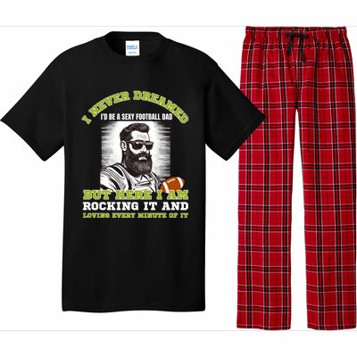 Football Dad Of American Football Player Son For Fathers Day Gift Pajama Set