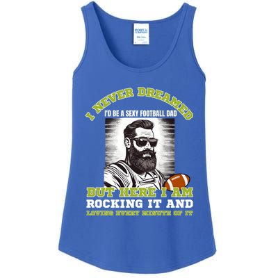 Football Dad Of American Football Player Son For Fathers Day Gift Ladies Essential Tank