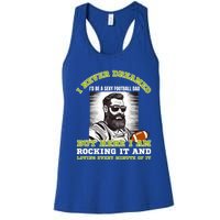 Football Dad Of American Football Player Son For Fathers Day Gift Women's Racerback Tank