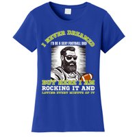 Football Dad Of American Football Player Son For Fathers Day Gift Women's T-Shirt