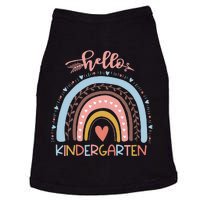 First Day Of School Hello Kindergarten Teacher Rainbow Kids Doggie Tank