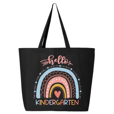 First Day Of School Hello Kindergarten Teacher Rainbow Kids 25L Jumbo Tote