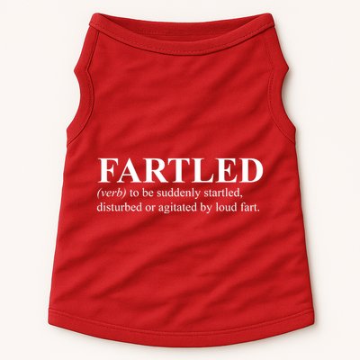 Fartled Definition Of A Fart Funny Doggie Tank