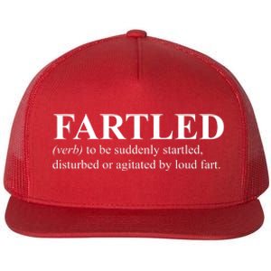 Fartled Definition Of A Fart Funny Flat Bill Trucker Hat