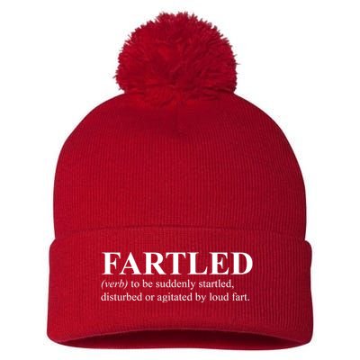 Fartled Definition Of A Fart Funny Pom Pom 12in Knit Beanie