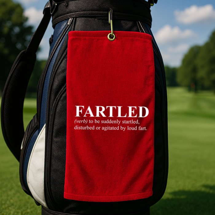 Fartled Definition Of A Fart Funny Golf Towel
