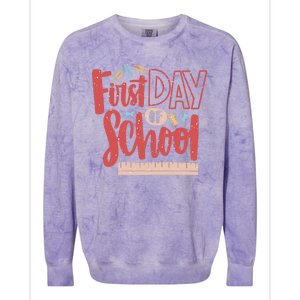 First Day Of School Cute Education Colorblast Crewneck Sweatshirt