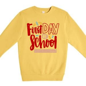 First Day Of School Cute Education Premium Crewneck Sweatshirt