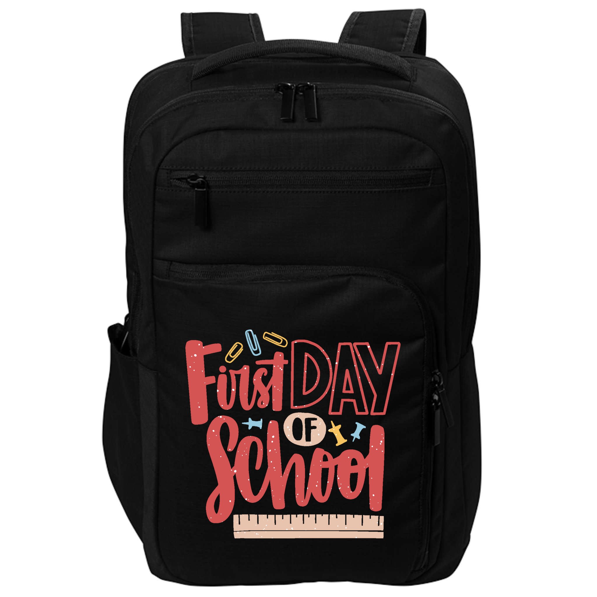 First Day Of School Cute Education Impact Tech Backpack