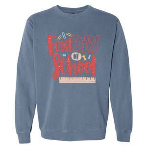 First Day Of School Cute Education Garment-Dyed Sweatshirt