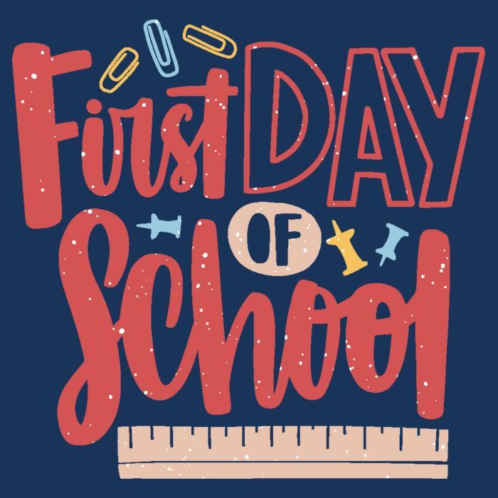 First Day Of School Cute Education 7 Panel Mesh Trucker Snapback Hat
