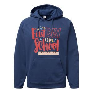 First Day Of School Cute Education Performance Fleece Hoodie