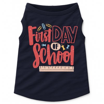 First Day Of School Cute Education Doggie Tank