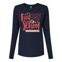 First Day Of School Cute Education Womens Cotton Relaxed Long Sleeve T-Shirt