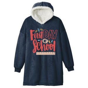 First Day Of School Cute Education Hooded Wearable Blanket