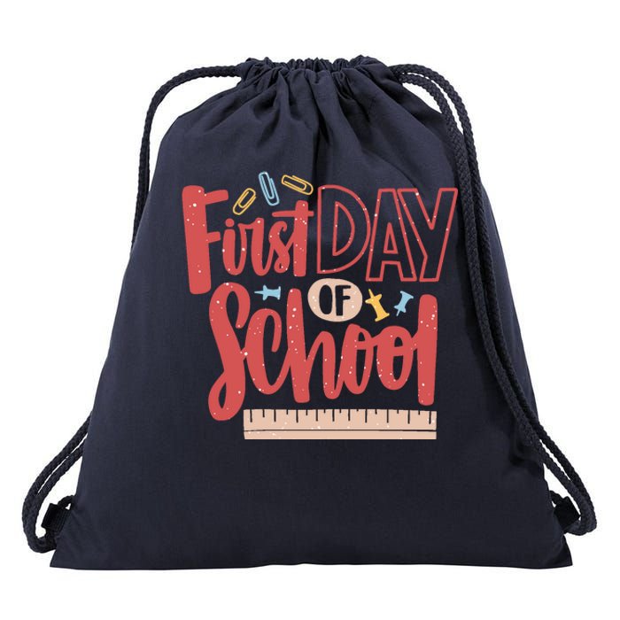 First Day Of School Cute Education Drawstring Bag