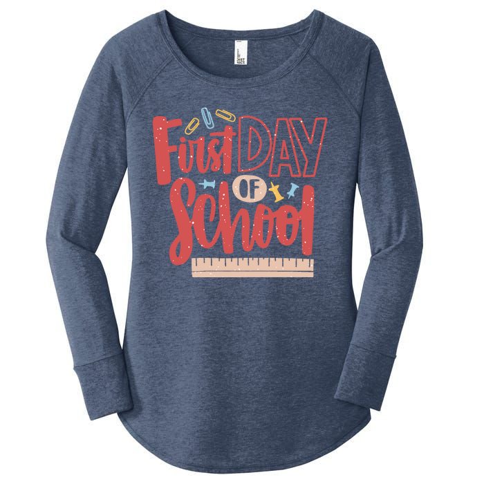 First Day Of School Cute Education Women's Perfect Tri Tunic Long Sleeve Shirt