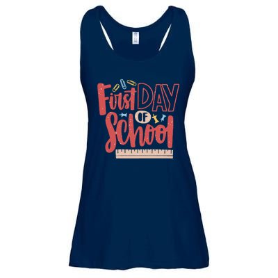 First Day Of School Cute Education Ladies Essential Flowy Tank